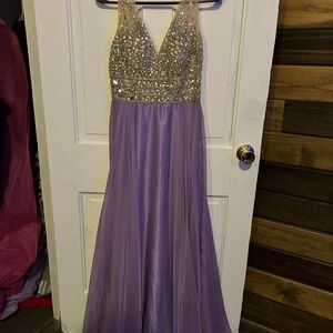 JVN Lavender and Gold Sequin Dress
